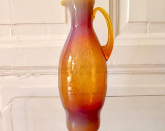 Polish-style glass carafe by Zbigniew Horbowy, 1970s, true vintage item