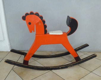 Cheval à bascule vintage Konrad Keller *Jörg* objet du milieu du siècle