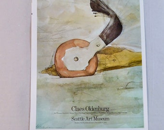 Claes Oldenburg Seattle Art Museum aus Posters by Painters Evelyn and Leo Farland 70er Jahre Kunst Plakat Vintage