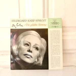 Hildegard Knef interpreta a Jean Cocteau, "la voz amada". Disco de vinilo de 1961. Edición vintage.