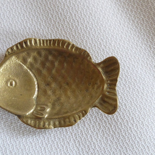 Kleine Messing Fisch  Schmuck Schale  mid century  Vintage