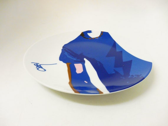 Whateverittakes Artist Plate David Bowie Peace Thru Art Porcelain