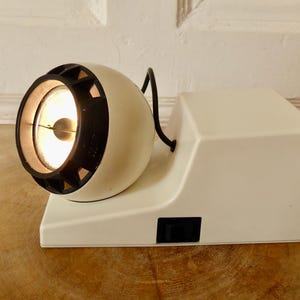 Osram Mini Spot Light Ball Lamp 41701 blanco 70s 80s Dieter Witte Space Age verdadero objeto vintage