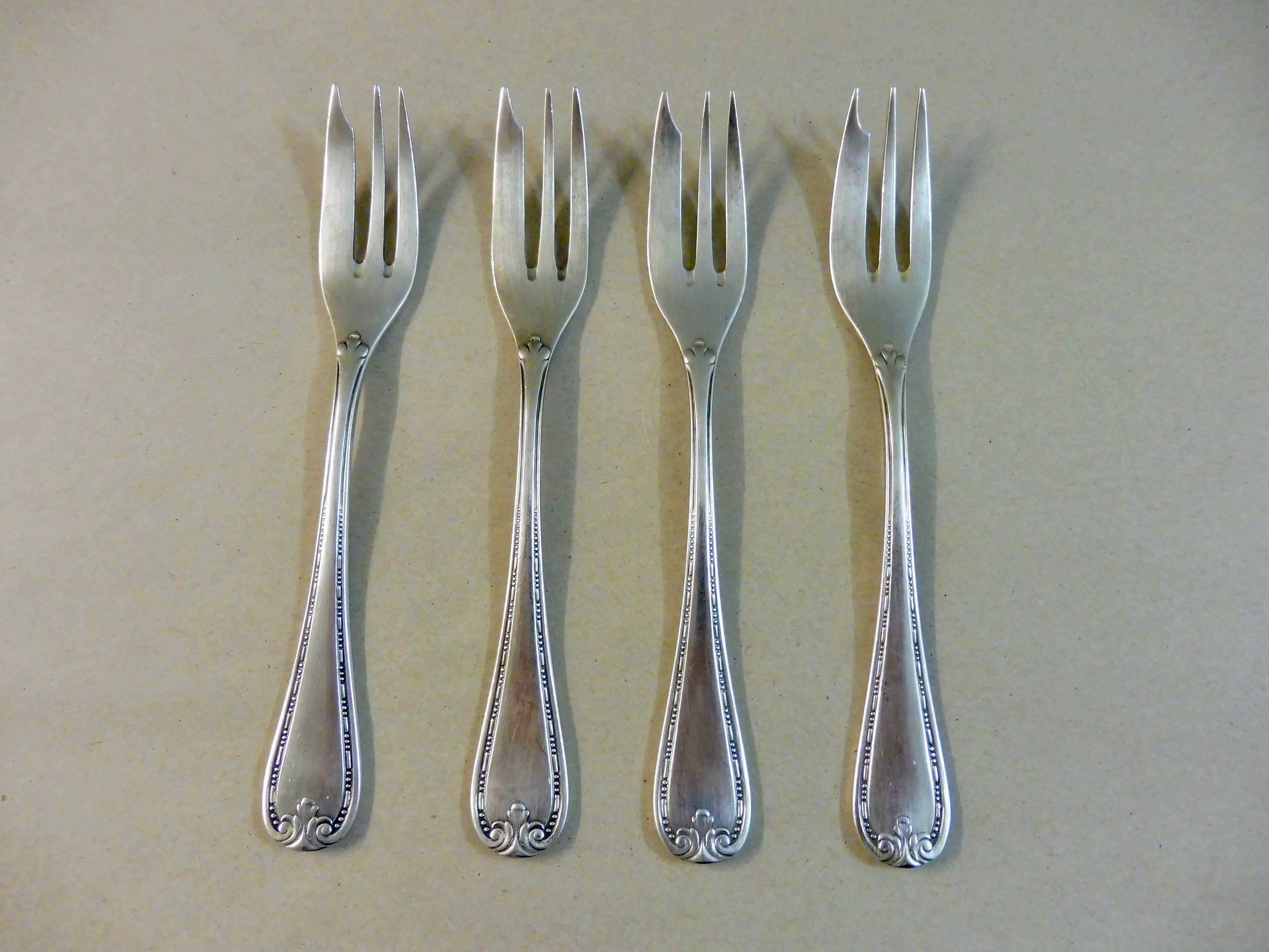 4 cake forks silver plated AWS Wellner 100silver edition Etsy