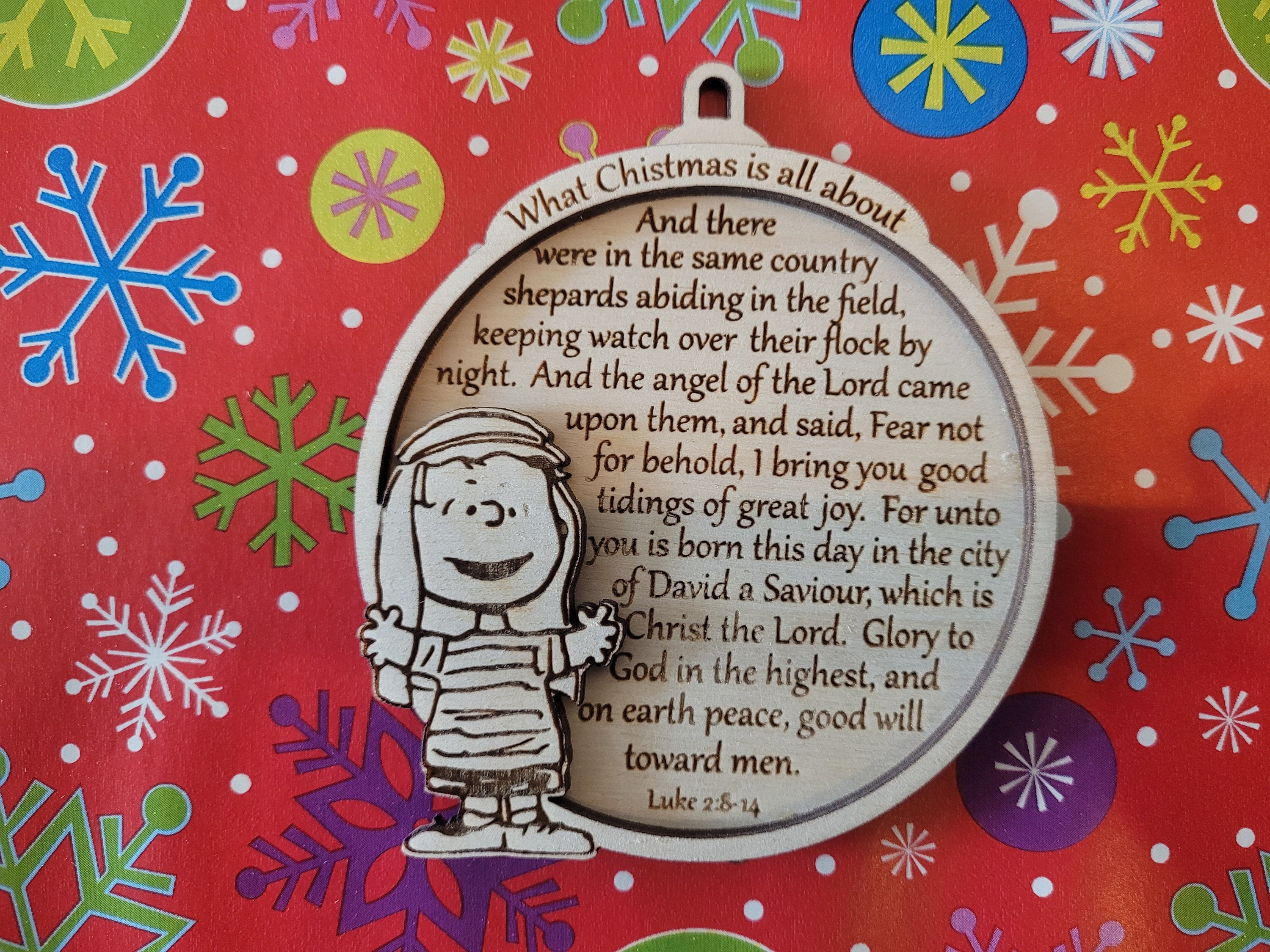 linus christmas speech - etsy