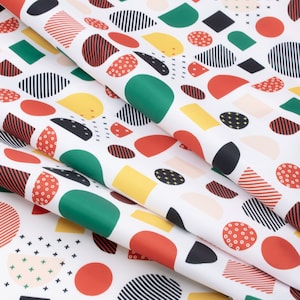 LightWeight Rip-Stop WaterProof Coated Polyester Fabric l Terrazzo l 2.4oz l Raincoat Fabric