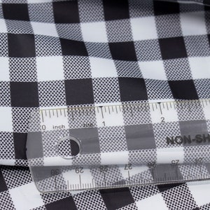 LightWeight Rip-Stop WaterProof Coated Polyester Fabric l Gingham Check Black l 2.4oz image 3