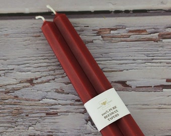 Red Beeswax Candles - Etsy