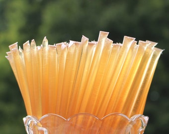 50 Orange Blossom Honey Sticks - Pure Raw Natural Honey Sticks for a Portable Easy Snack on the Go - Honey Wedding Favor - Honey Straws