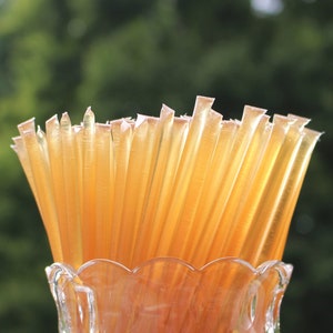 50 Orange Blossom Honey Sticks - Pure Raw Natural Honey Sticks for a Portable Easy Snack on the Go - Honey Wedding Favor - Honey Straws