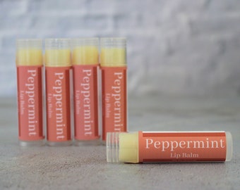 Peppermint Lip Balm l Natural Chapstick Lip Gloss | Peppermint Chapstick l Flavored Lip Balm