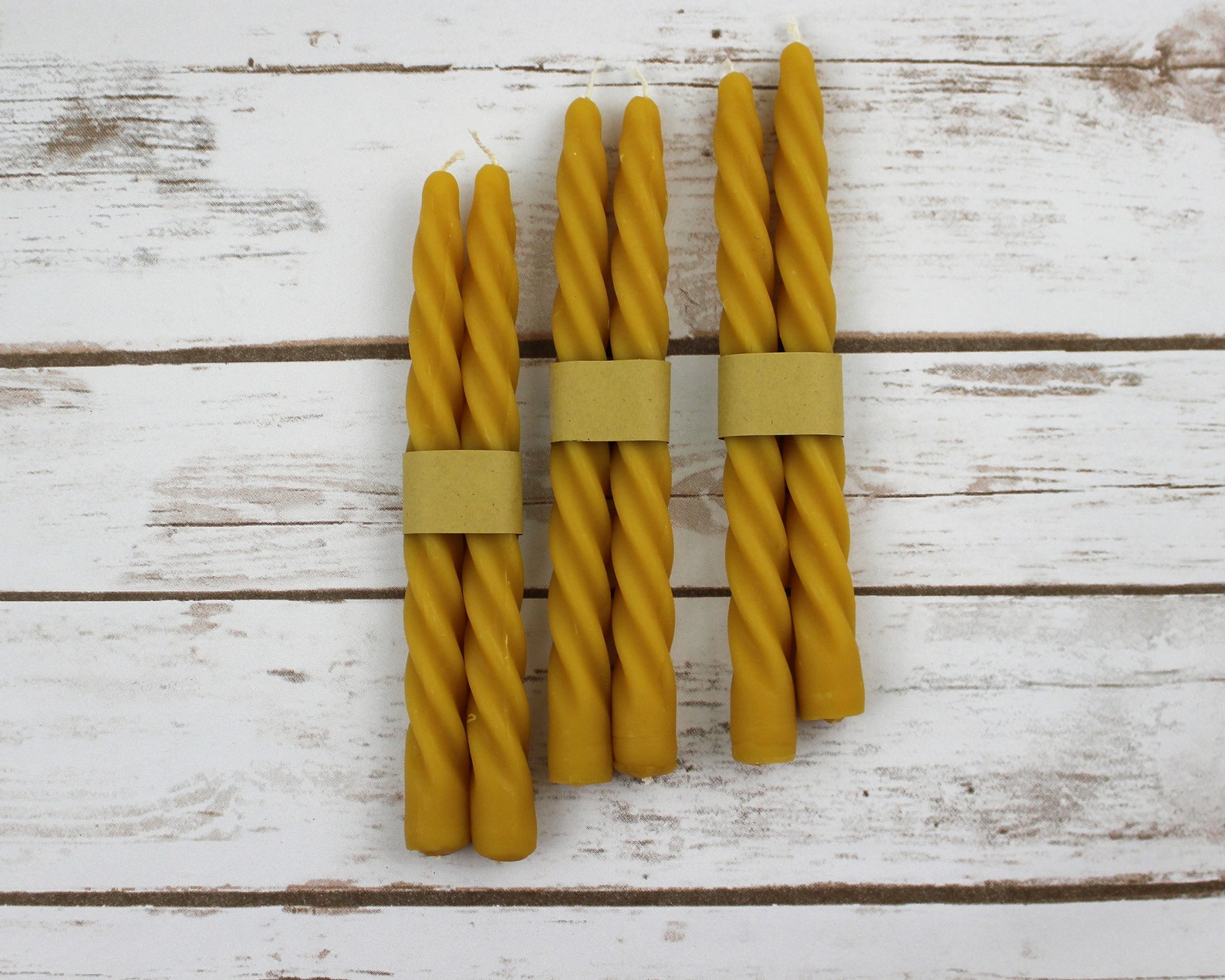 Beeswax Twisted Taper Candles Two Slender Handcrafted 7.5 Etsy Australia