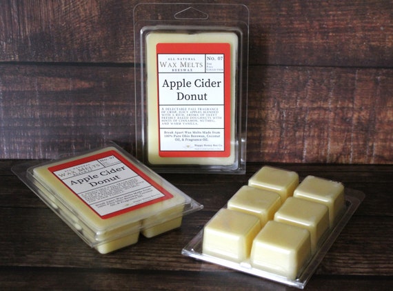 Apple Cider Donut 6 Oz Beeswax Wax Melts, Food Scented Tart Melts, All  Natural Scented Wax Tarts for Wax Warmer, Wickless Non-toxic Candle 