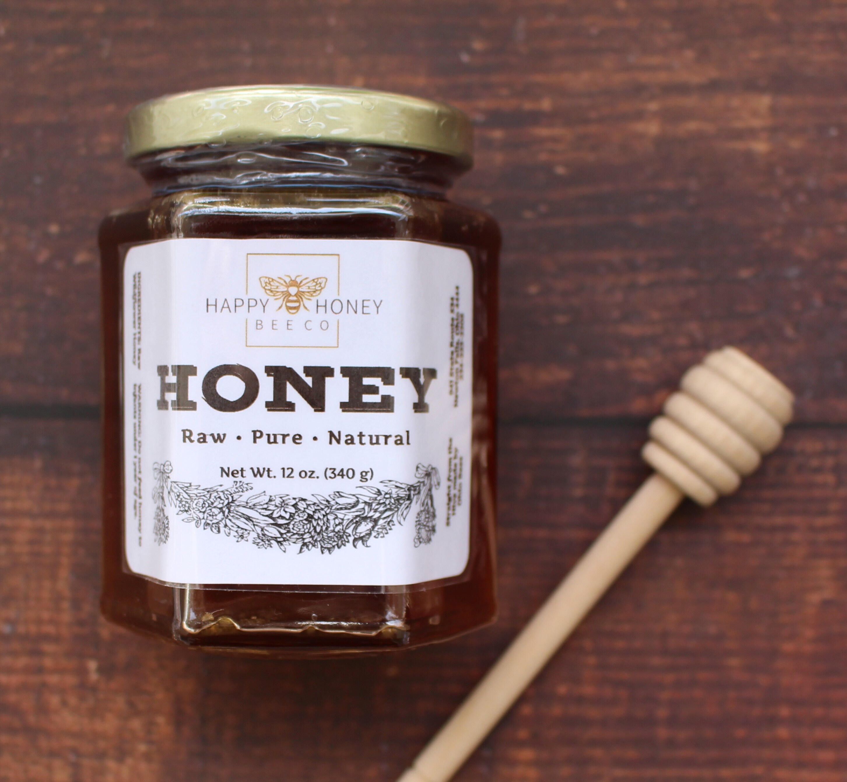 Raw Ohio Honey 8 oz Glass Jar Varietal Wildflower Honey Etsy
