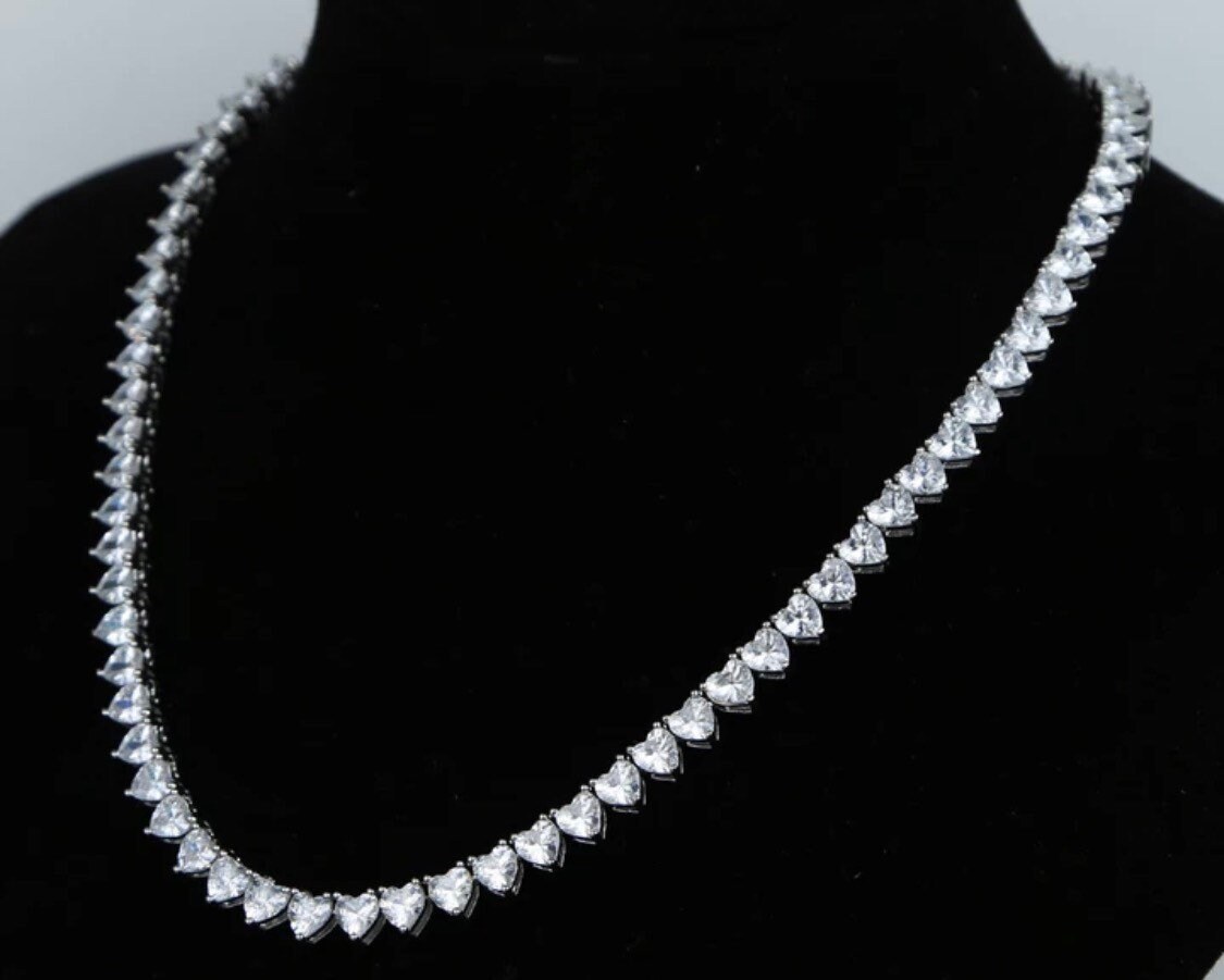 Tennis Diamond Necklace Wedding Jewelry 