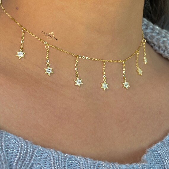 Gold Star Necklace Star Charm Necklace 