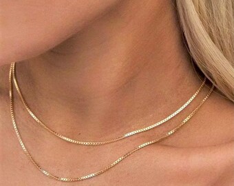 Thin Gold Necklace - Etsy