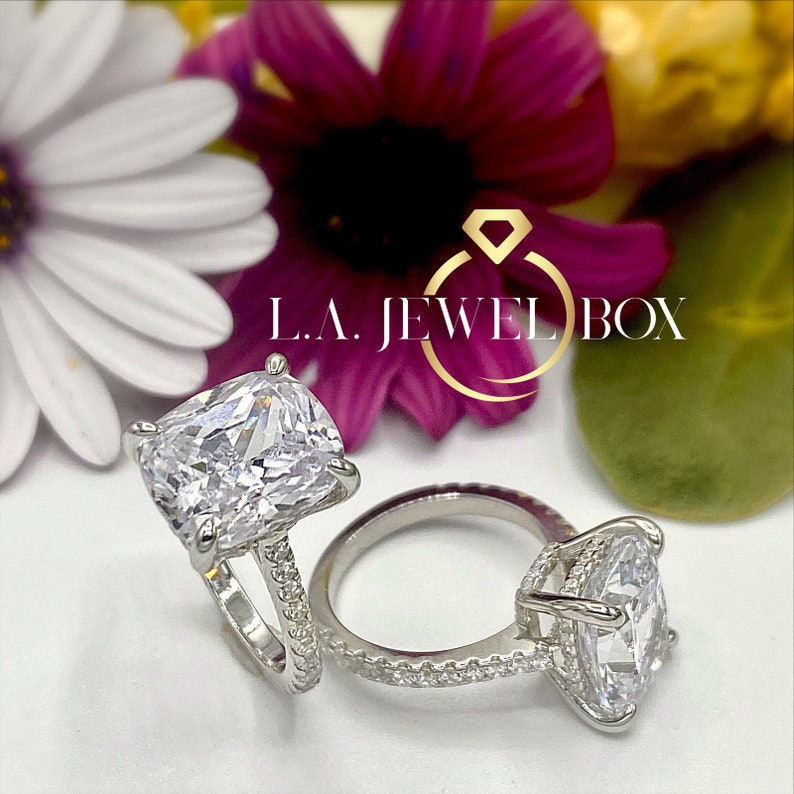 Cushion Cut Engagement Ring Engagement Ring Wedding Ring Etsy