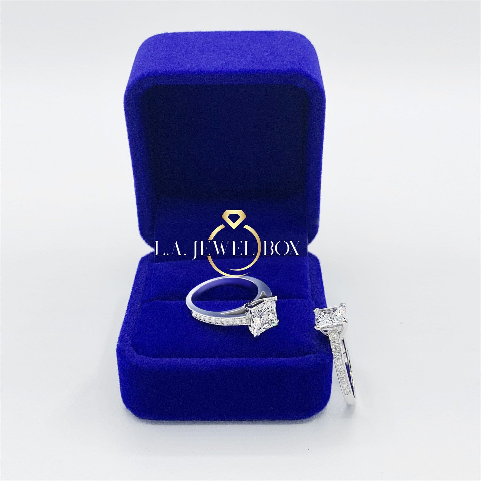 Princess Cut Engagement Ring Eternity Ring Square Cut Ring Etsy