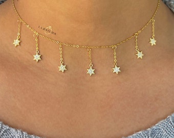 Gold Star Necklace, Star Charm Necklace, Tiny Star Necklace, Minimalist Gold Necklace, Gold Star Jewelry, Delicate Star Necklace