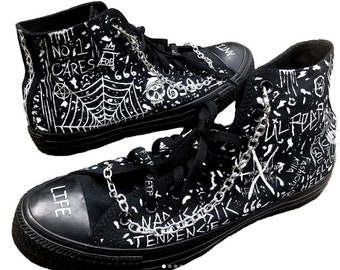 Emo Converse Etsy Emo Converse Etsy