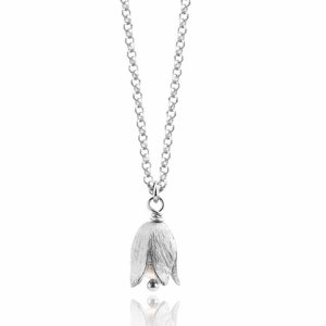 Lily of the Valley Necklace •  Lily of the valley jewelry • 925 sterling silver and freshwater pearl by Maj Stougaard