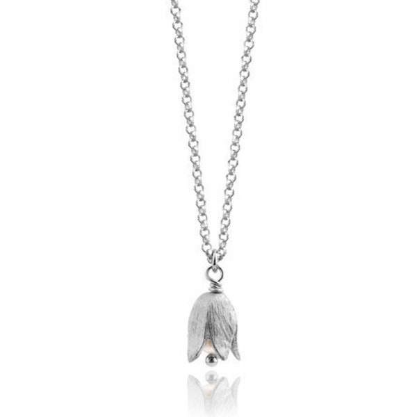 Collier muguet, collier avec pendentif fleur, collier argent 925 avec pendentif, bijoux muguet par Maj Stougaard