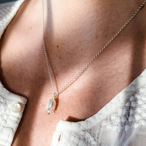 Lily of the Valley Necklace •  Lily of the valley jewelry • 925 sterling silver and freshwater pearl by Maj Stougaard