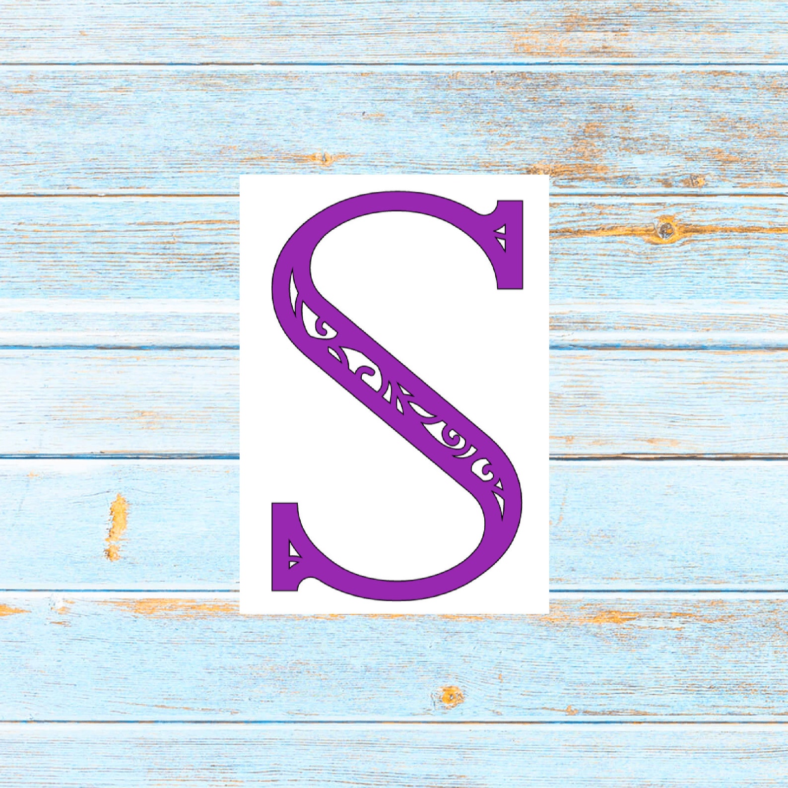 Monogram Letter Vinyl Decals Home decor Vinyl Decal Etsy