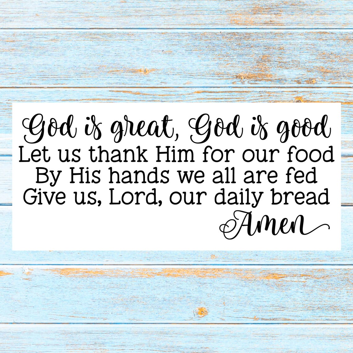 God is Great God is Good Prayer Prayer Decal Home Decor | Etsy