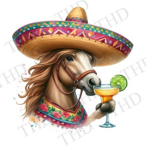 Caballo Derby Cinco De Mayo en formato JPG/PNG, clipart descargable para prensa térmica/sublimación para camisetas, gorras, tazas y bolsos