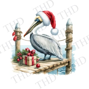 Immagine scaricabile di pellicano di Natale, PNG, Clipart per sublimazione/pressa a caldo