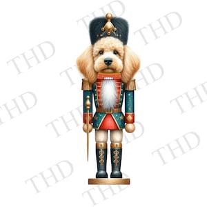 Goldendoodle Toy Soldier/Nutcracker Imagem para download / Toy Soldiers/ Boas festas/Natal PNG, Clipart para sublimação/impressão térmica