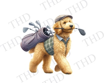 Funny Golf Caddie, Golf Downloadable Image, JPG/PNG, Clipart for Sublimation/Heat Press