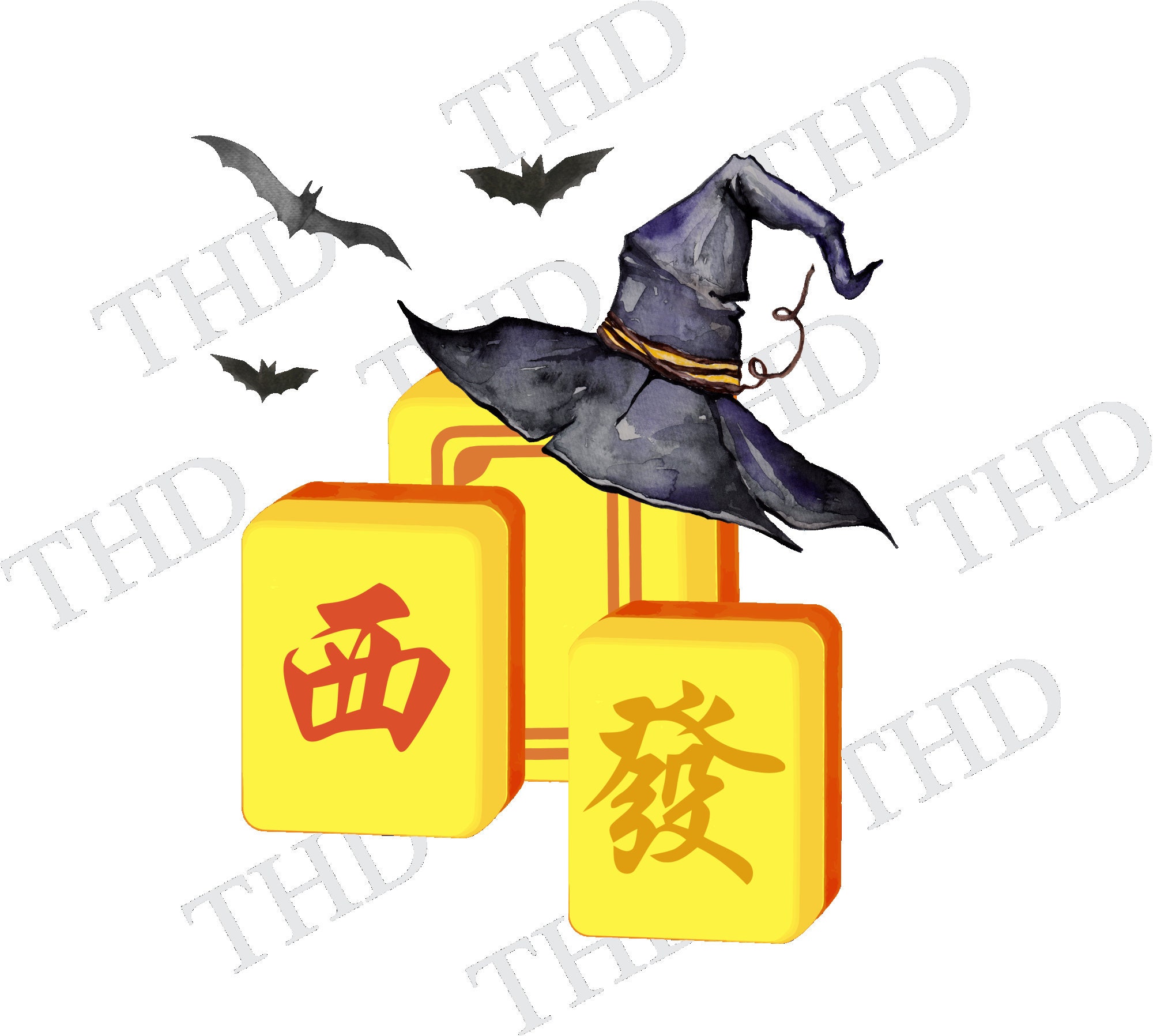 Halloween Mahjong Clipart / PNG Image Etsy