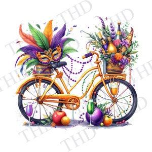 mardi gras bike decorations