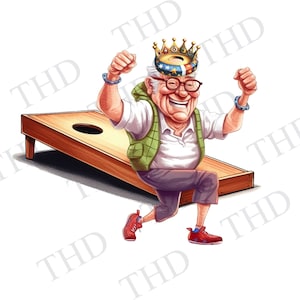 Cornhole engraçado, Cornhole King PNG, clipart para sublimação / prensa térmica