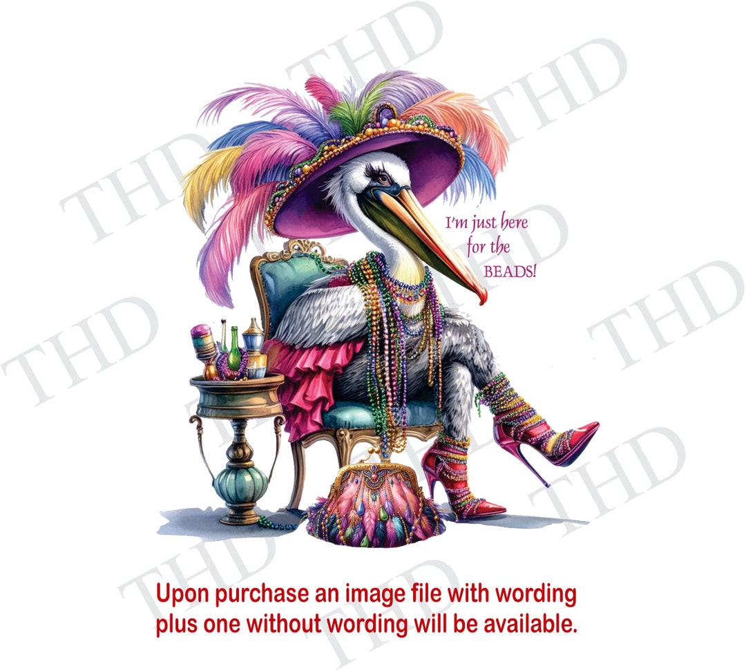 mardi gras pelican plush hat