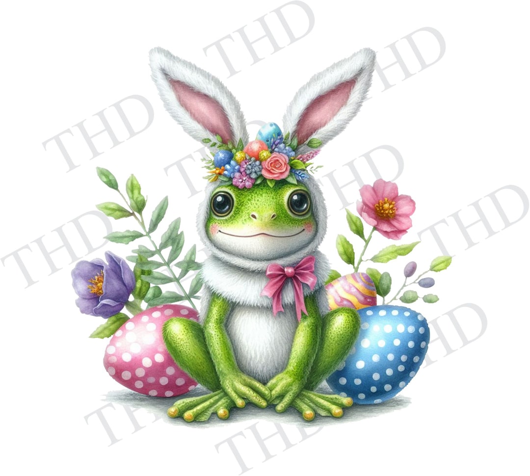 Easter Bunny Frog Png/clipart, Easter Image for Sublimation/heat Press ...