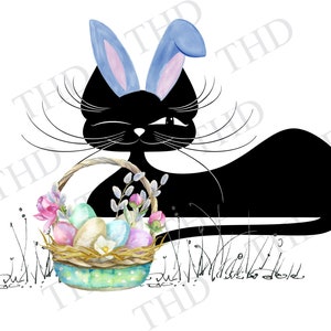 Chat lapin de Pâques png/clipart