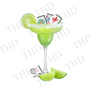 Mah Jongg Margarita Time PNG, Clipart Mah Jongg pour sublimation/presse à chaud
