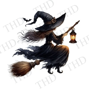 Halloween Witch PNG, Clipart for Sublimation/Heat Press/digital download
