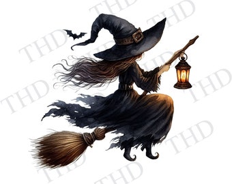 Halloween-heks PNG, clipart voor sublimatie/hittepers/digitale download