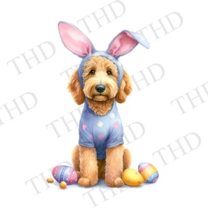 Lapin de Pâques chien Goldendoodle png/clipart