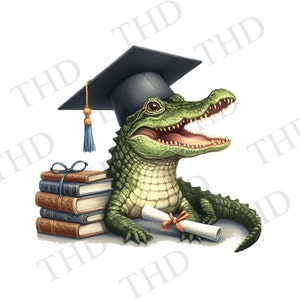 Graduation Gator Clipart / PNG Bild