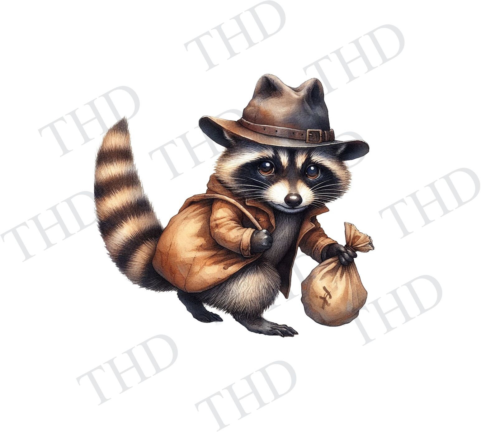 Funny Racoon Clipart / PNG Image, Digital Image - Etsy
