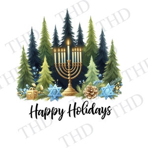 Buone feste Menorah, Hanukkah Immagine scaricabile, Festa ebraica, PNG, Clipart per sublimazione/stampa a caldo