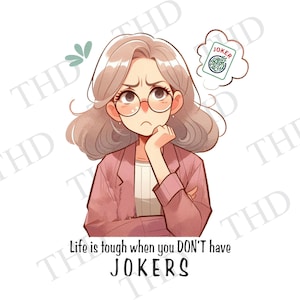 Jokers de Mah Jongg, cliparts téléchargeables pour t-shirts, cartes et tasses, JPG/PNG pour sublimation/presse à chaud