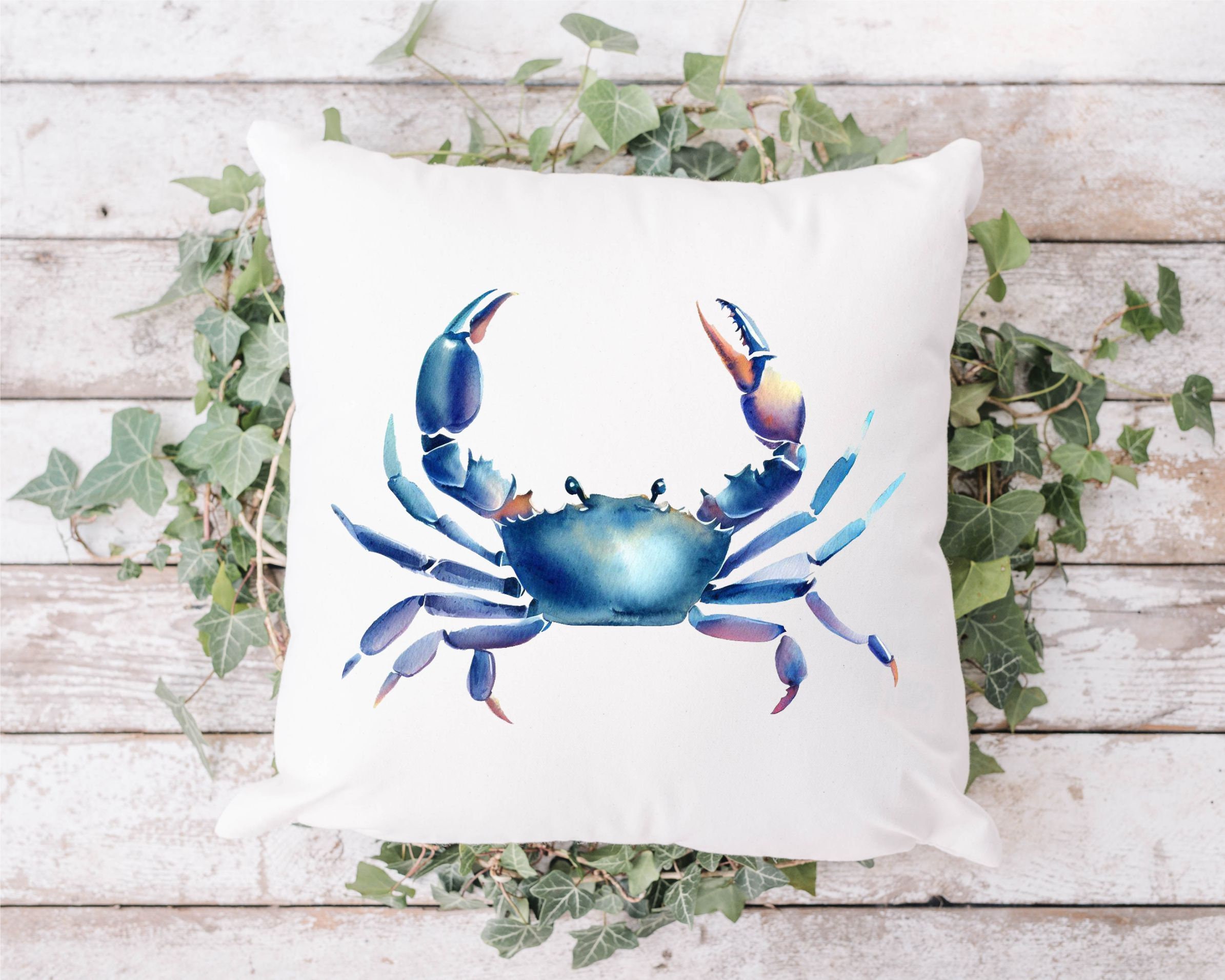 Blue Crab Watercolor Png/clipart - Etsy