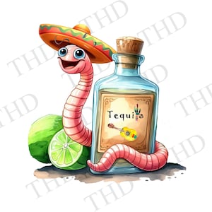 Cinco De Mayo/Tequila Bottle And Worm png/clipart/graphic